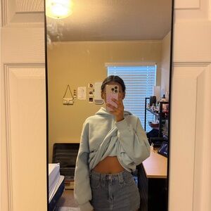 SHEIN Blue Oversized Crop Polo Skirt